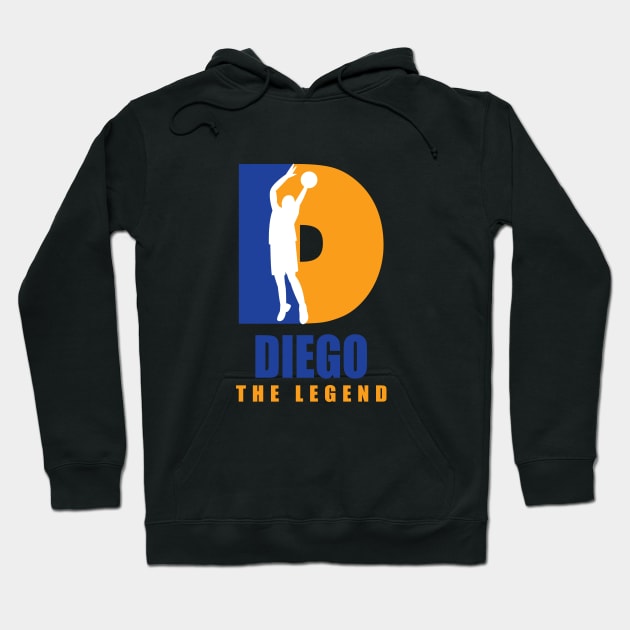 Diego Custom Player Basketball Your Name The Legend Hoodie by Baseball Your Name